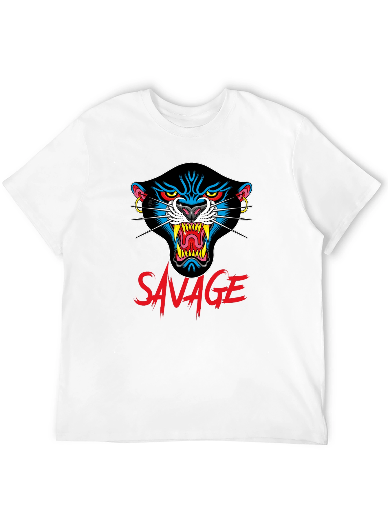 Savage Panther Graphic Tee - Black