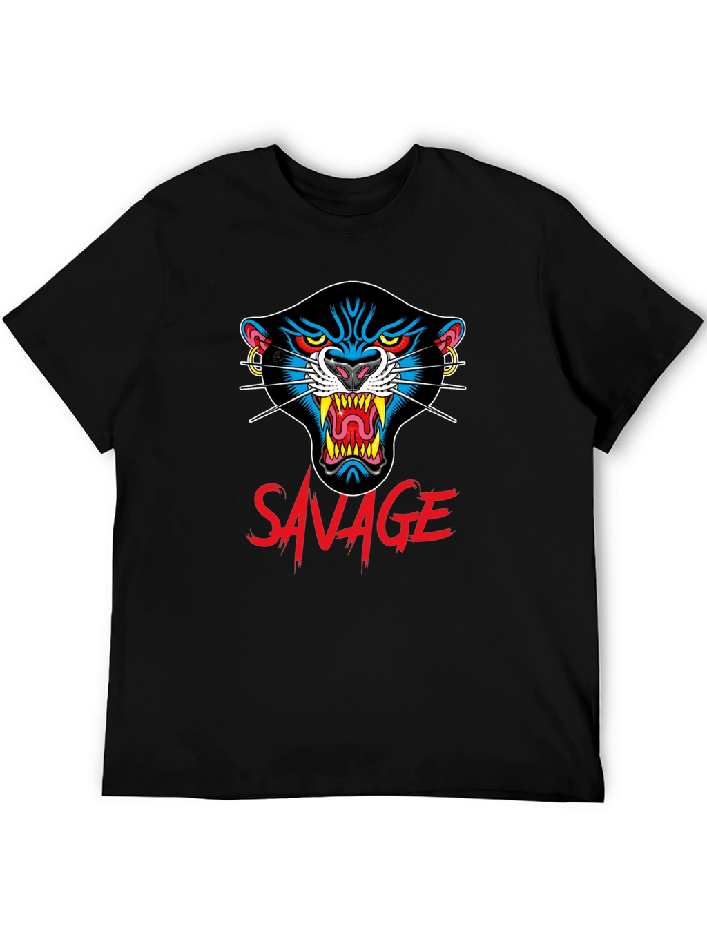 Savage Panther Graphic Tee - Black