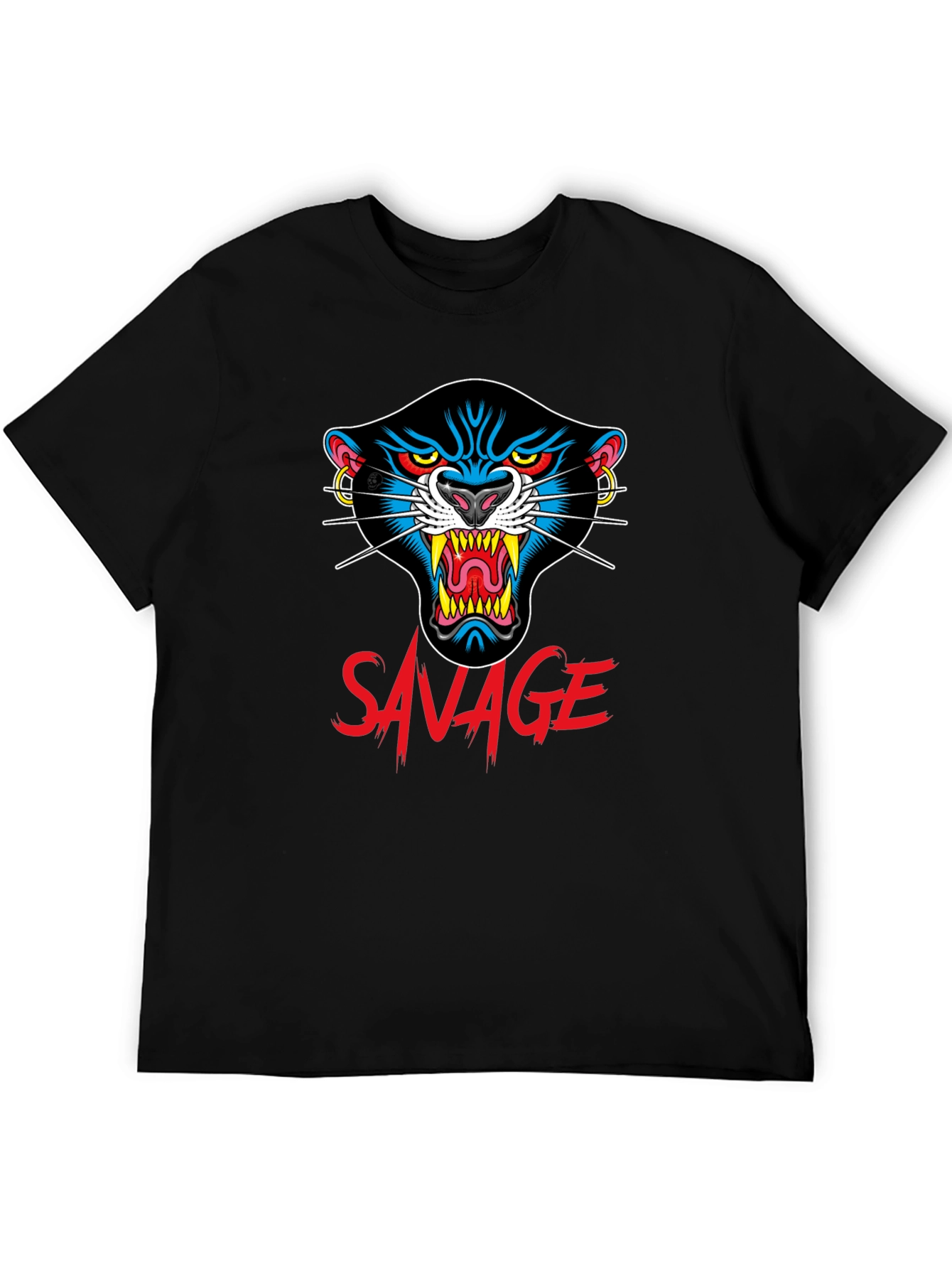 Savage Panther Graphic Tee - Black