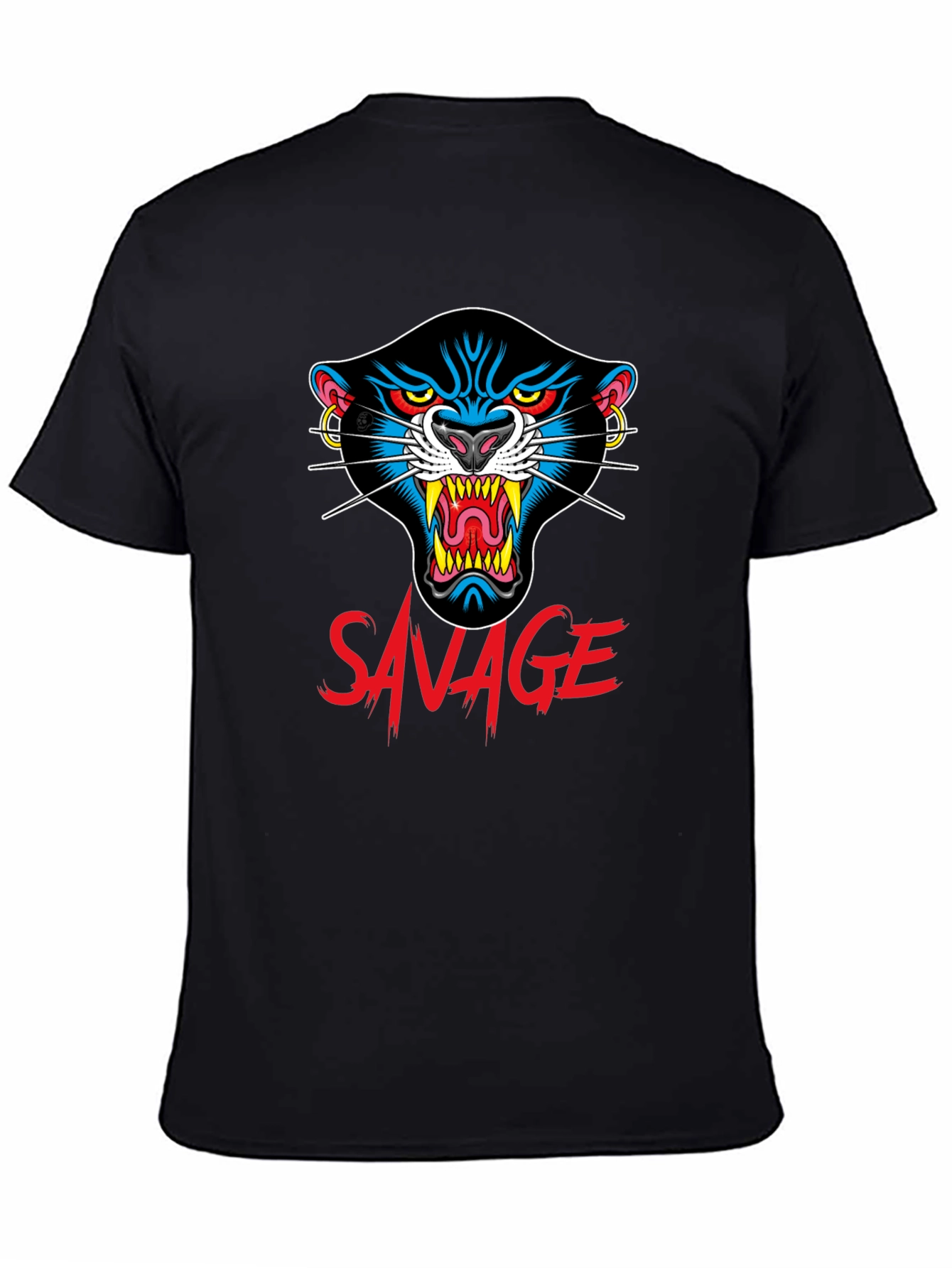 Savage Panther Graphic Tee - Black
