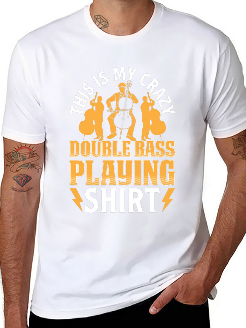 Crazy Double Bass Playing Shirt