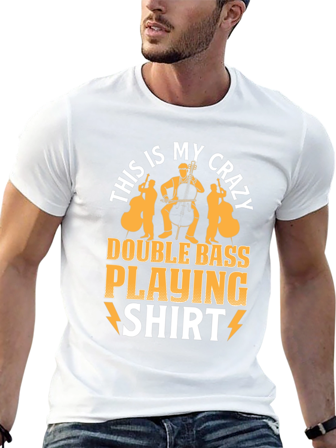 Crazy Double Bass Playing Shirt