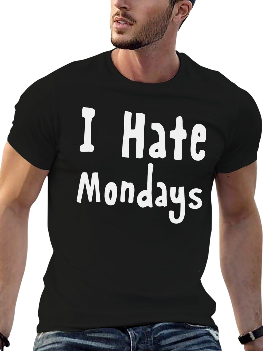 I Hate Mondays Graphic Tee - Mens Black T-Shirt