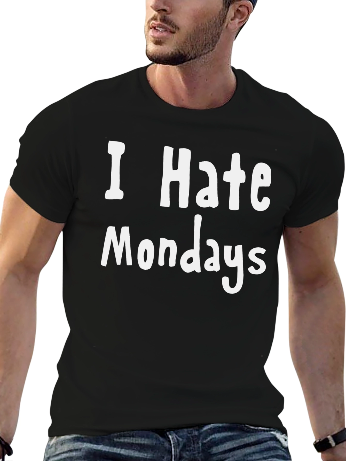 I Hate Mondays Graphic Tee - Mens Black T-Shirt