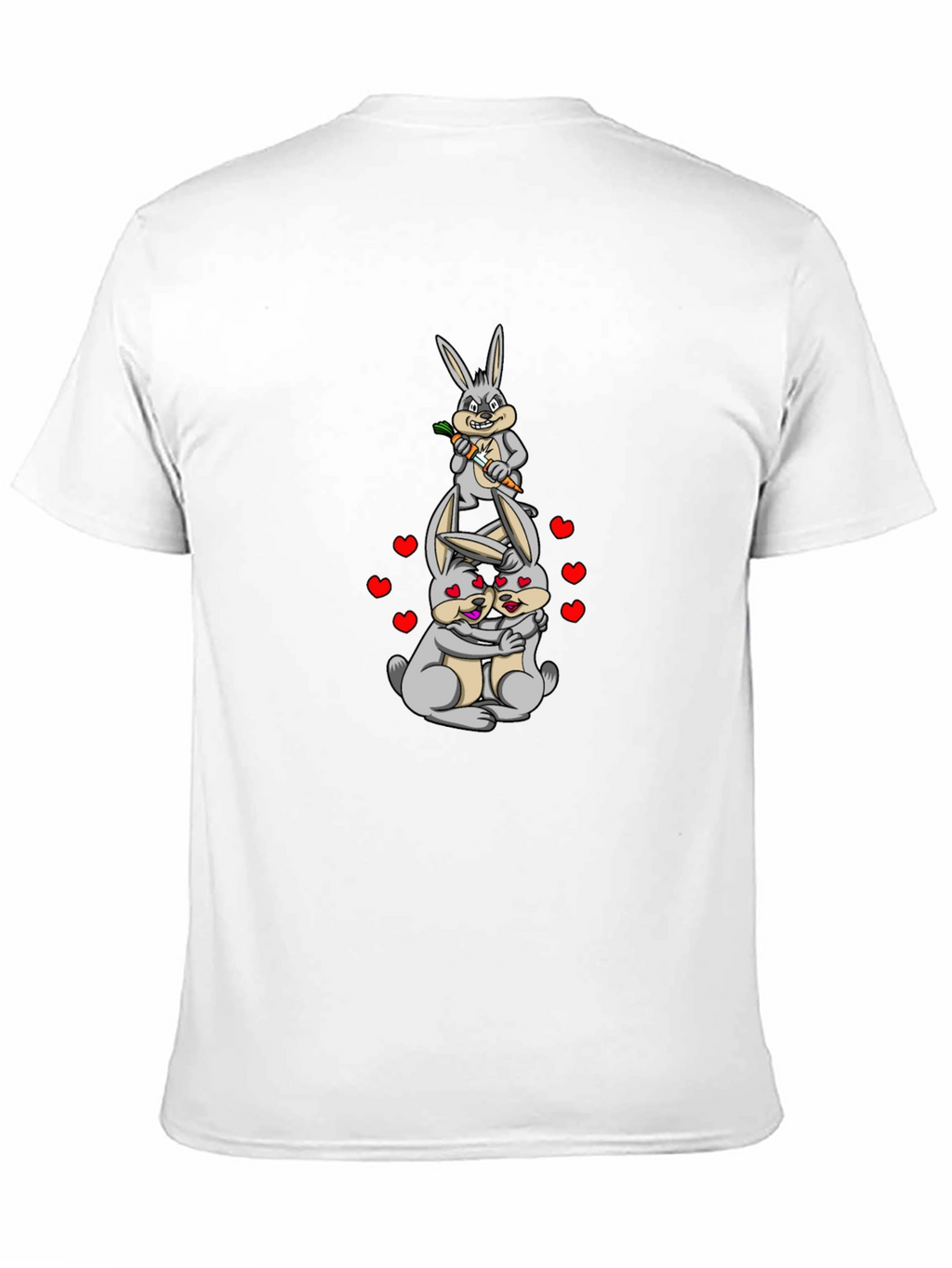 Funny Rabbit Valentines Day Graphic T-Shirt