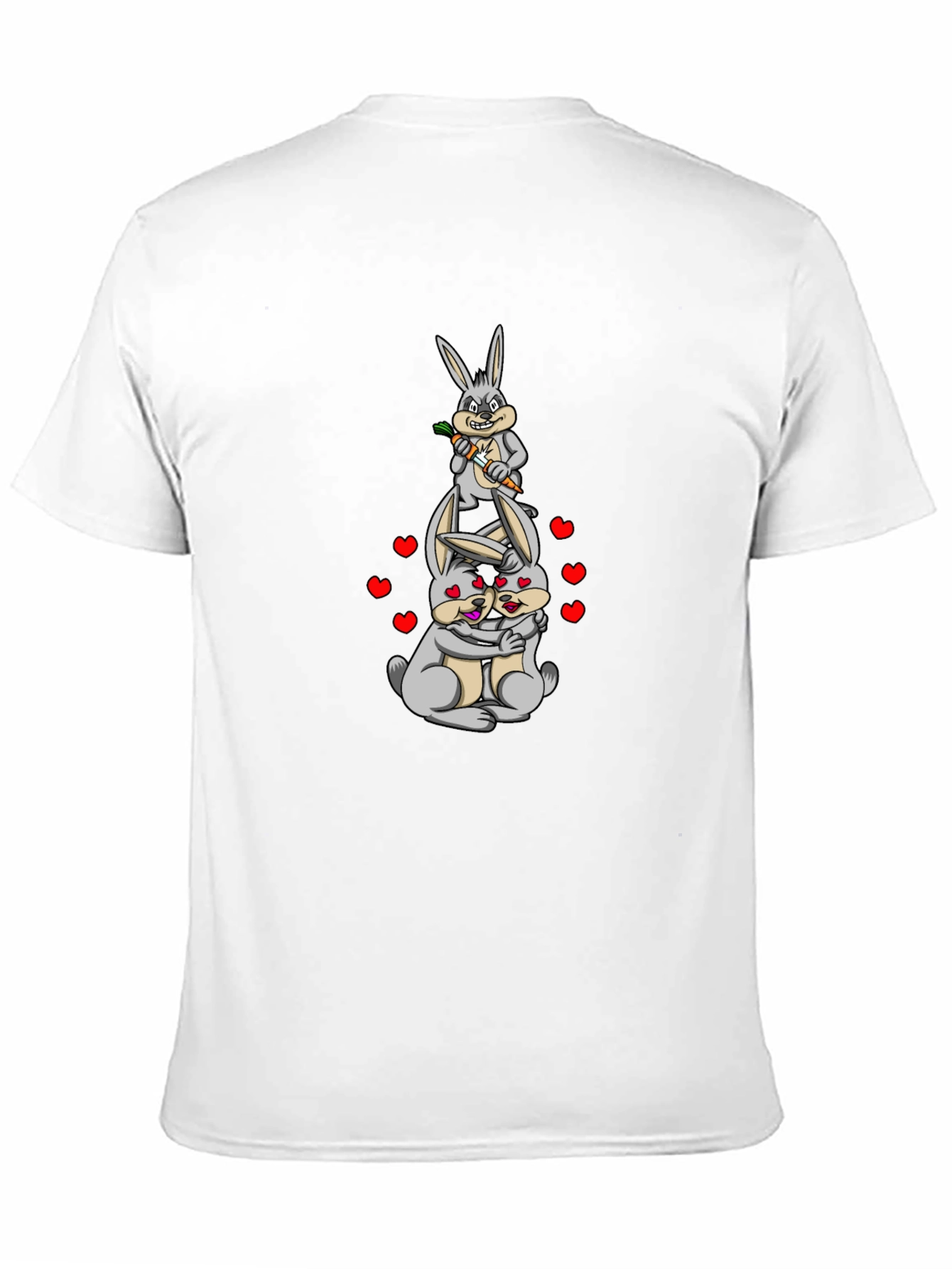 Funny Rabbit Valentines Day Graphic T-Shirt