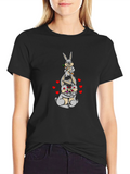 Funny Rabbit Valentines Day Graphic T-Shirt