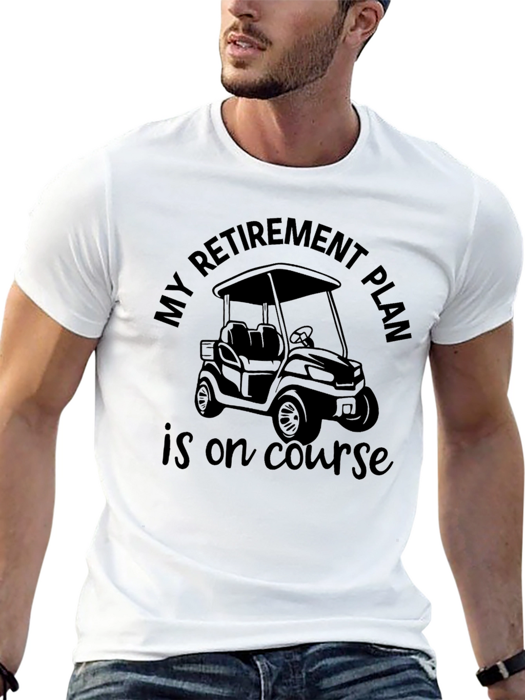 Retirement Plan Golf Cart Graphic Tee