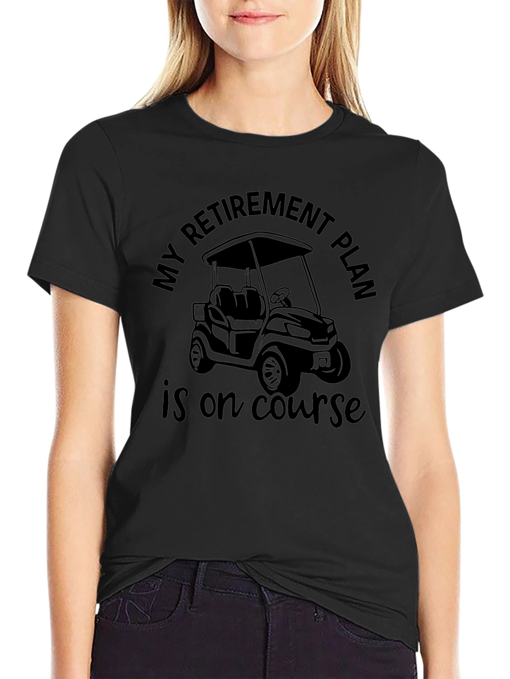 Retirement Plan Golf Cart Graphic Tee