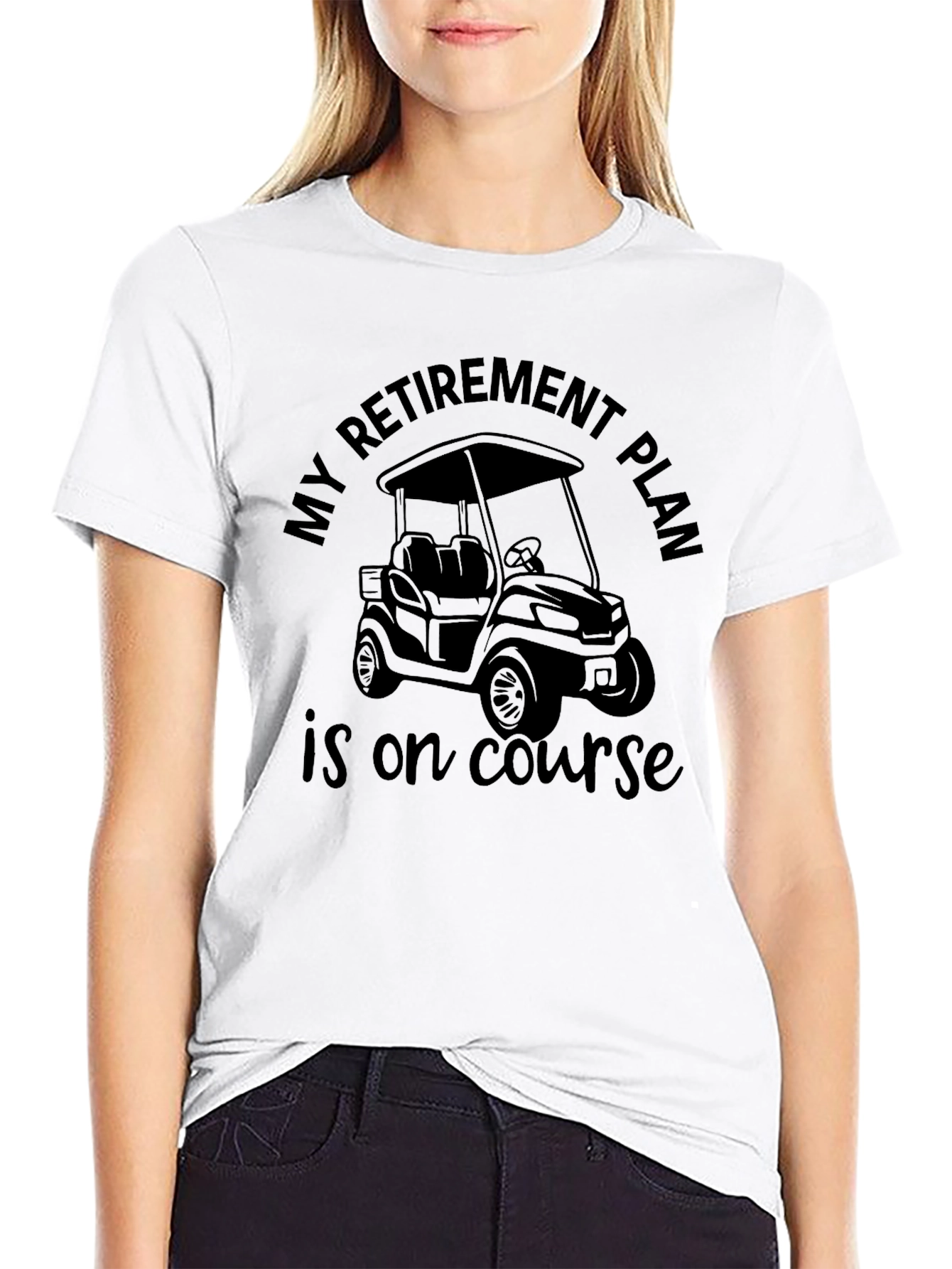 Retirement Plan Golf Cart Graphic Tee