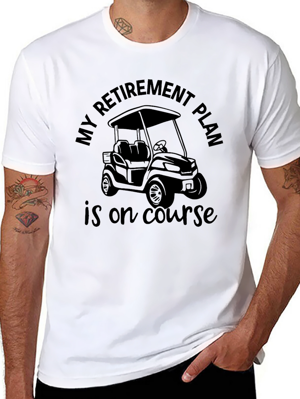 Retirement Plan Golf Cart Graphic Tee