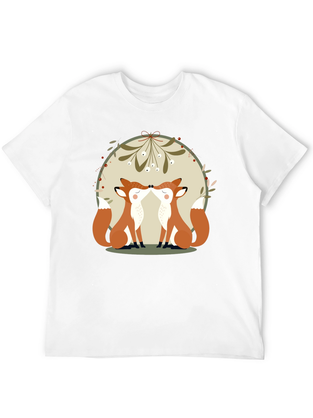Kissing Foxes T-Shirt: Cute Animal Graphic Tee