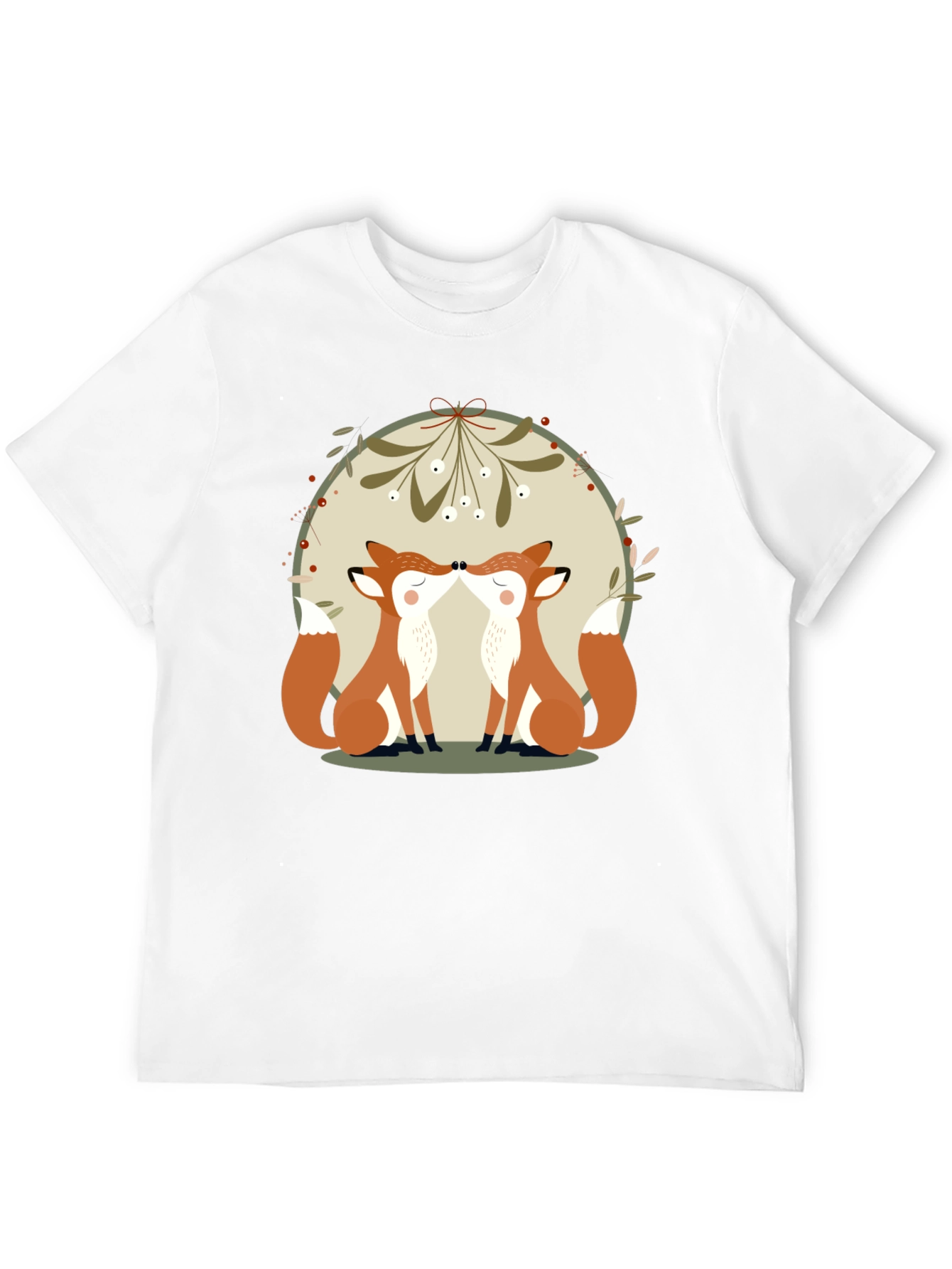 Kissing Foxes T-Shirt: Cute Animal Graphic Tee