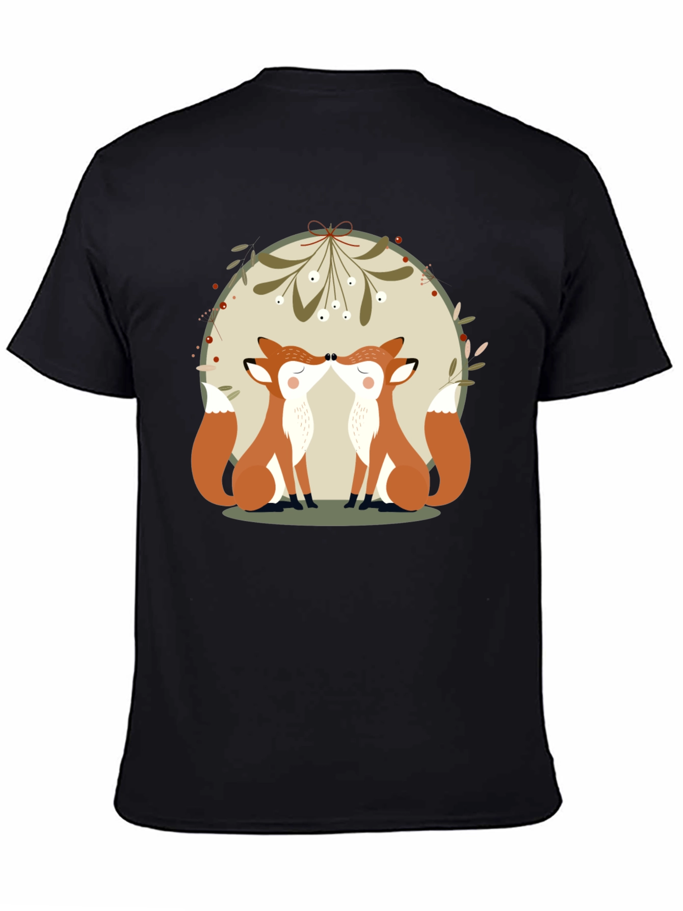 Kissing Foxes T-Shirt: Cute Animal Graphic Tee