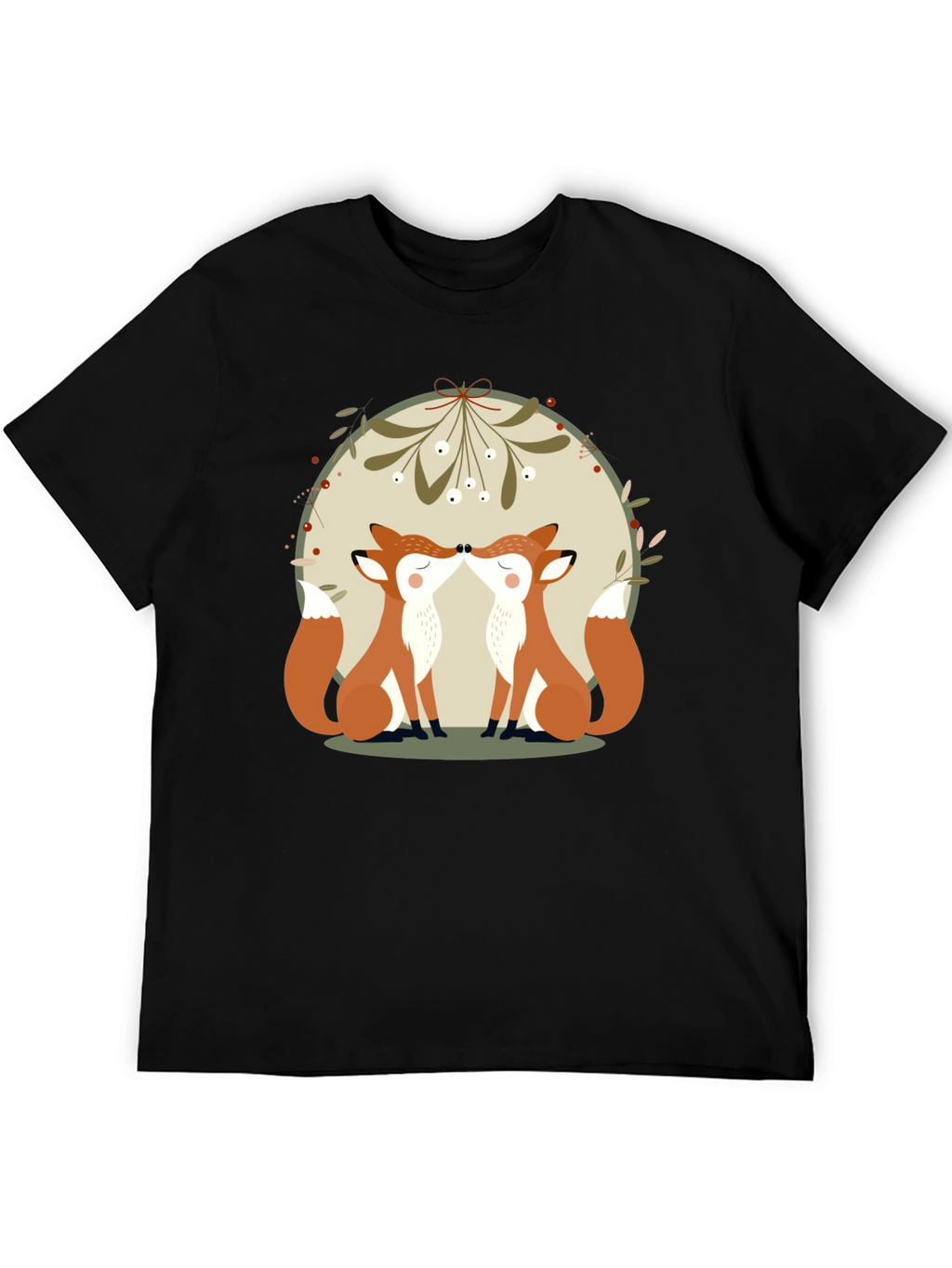 Kissing Foxes T-Shirt: Cute Animal Graphic Tee