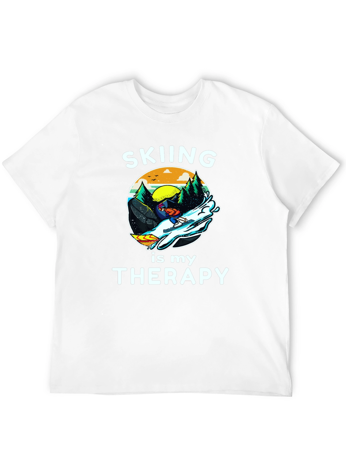 Skiing is My Therapy T-Shirt