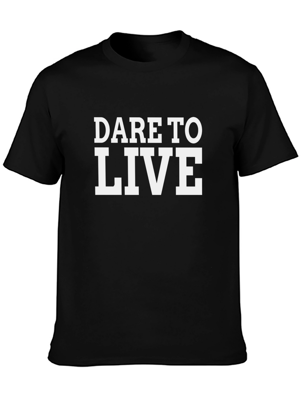 Dare to Live Black Graphic Tee