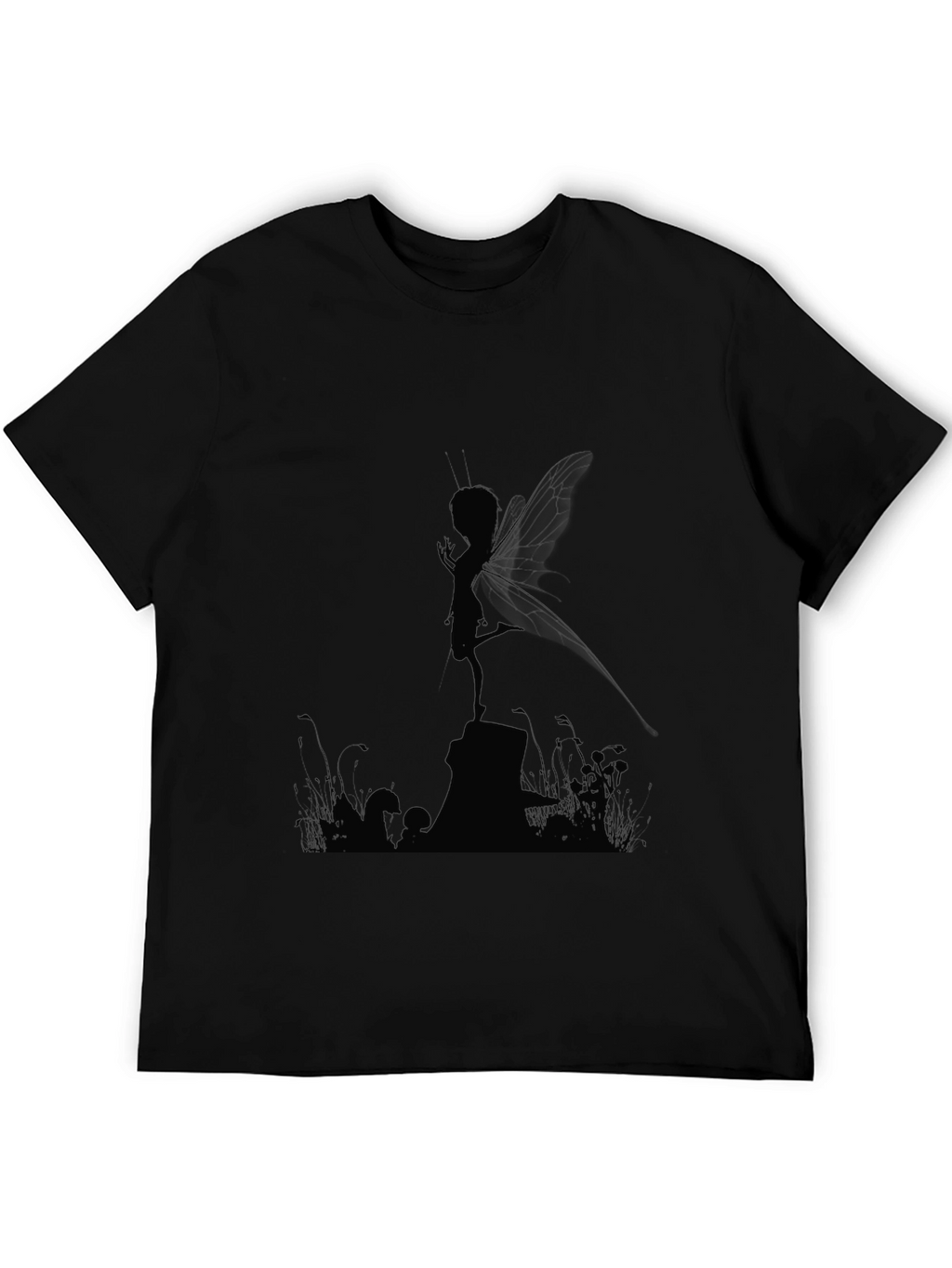 Mystic Fairy Silhouette Black T-Shirt