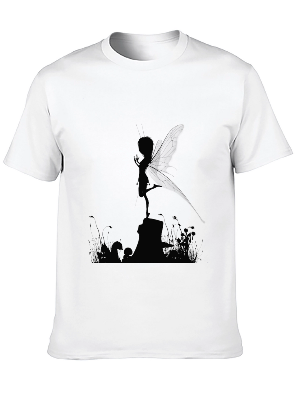 Mystic Fairy Silhouette Black T-Shirt
