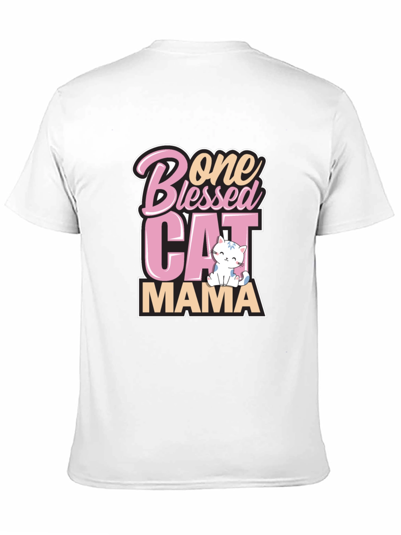 Blessed Cat Mama Black Graphic Tee