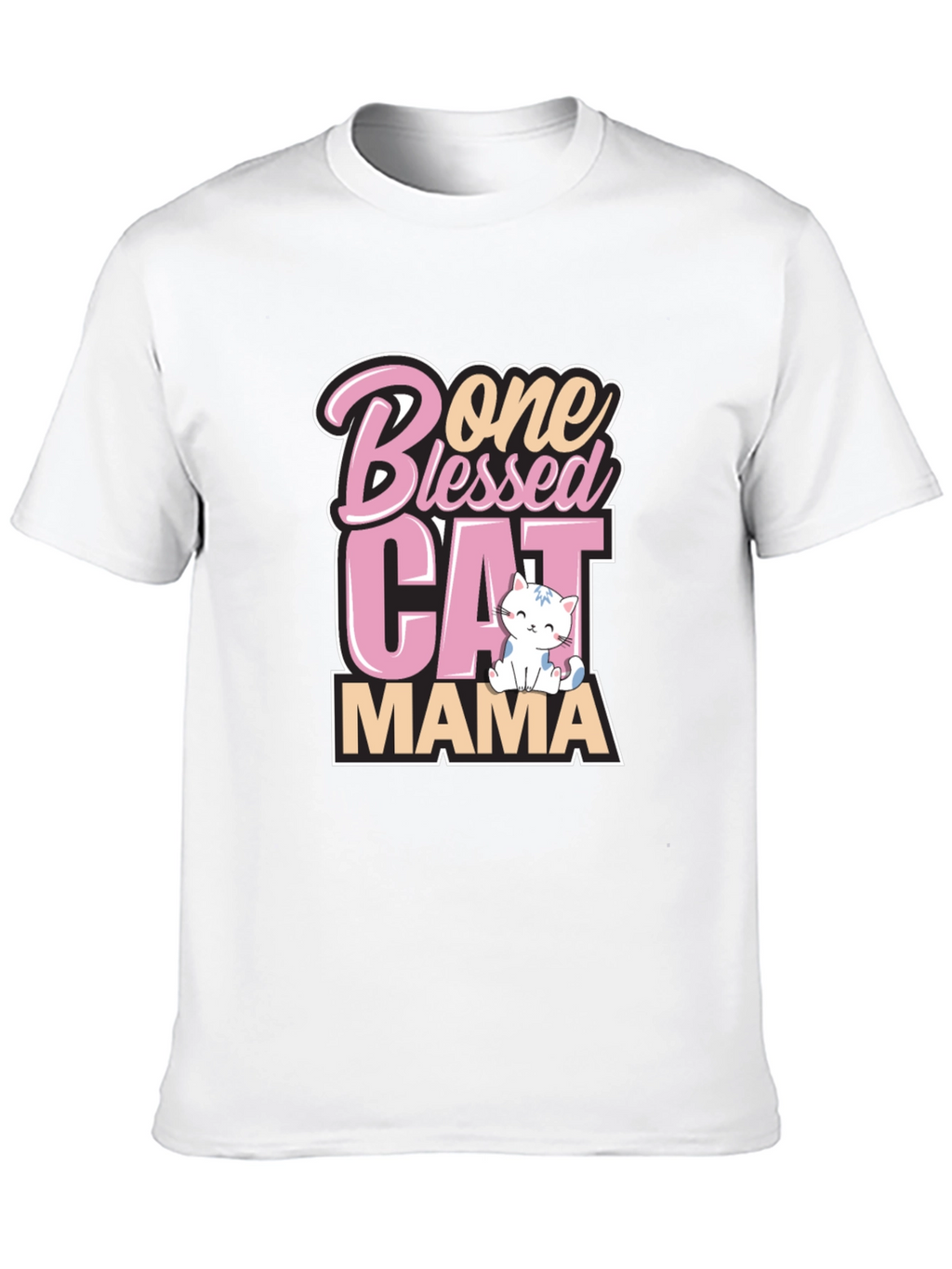 Blessed Cat Mama Black Graphic Tee
