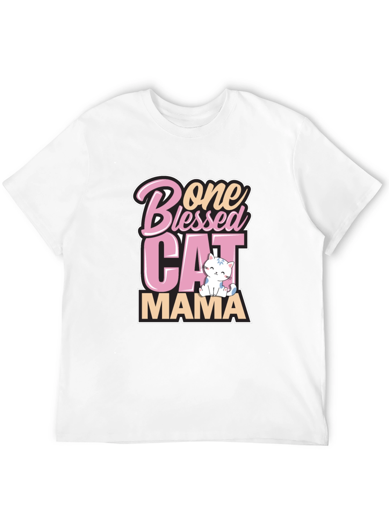 Blessed Cat Mama Black Graphic Tee