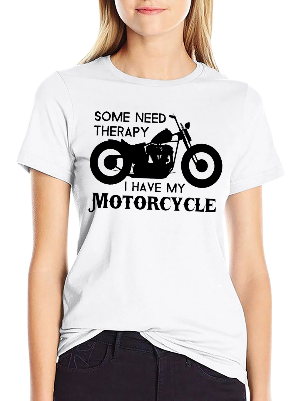 Motorcycle Therapy Graphic Tee - Biker Style