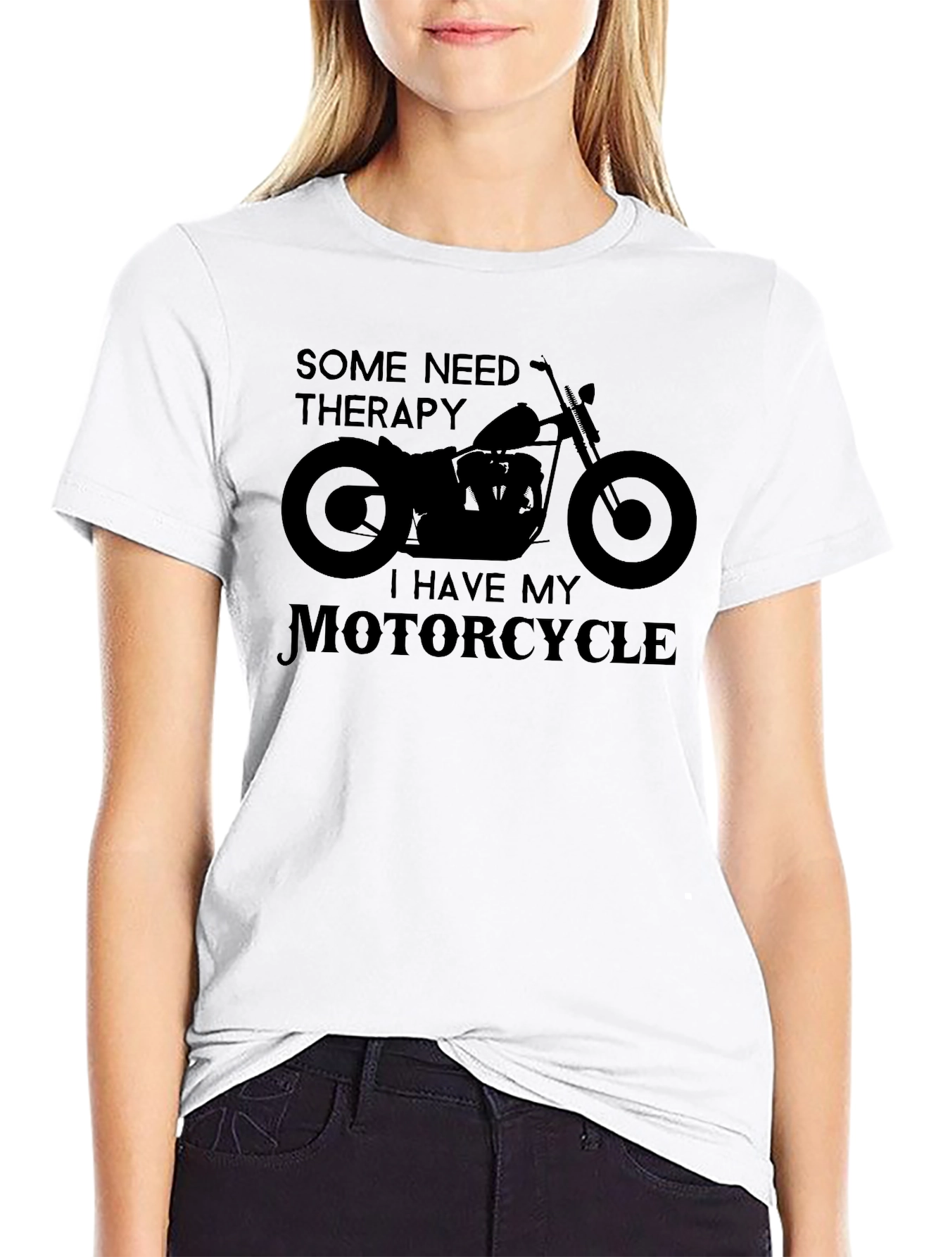 Motorcycle Therapy Graphic Tee - Biker Style