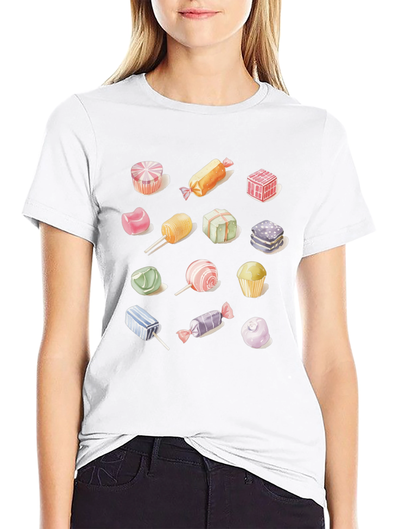 Sweet Treats T-Shirt: Candy Collection Design