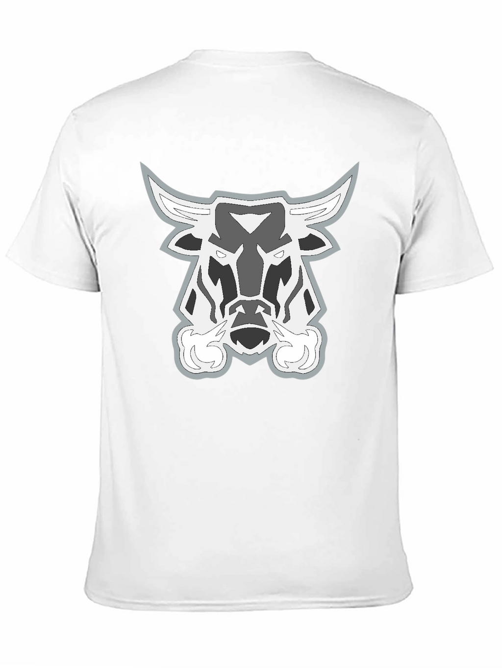 Black T-Shirt with Bull Head Graphic