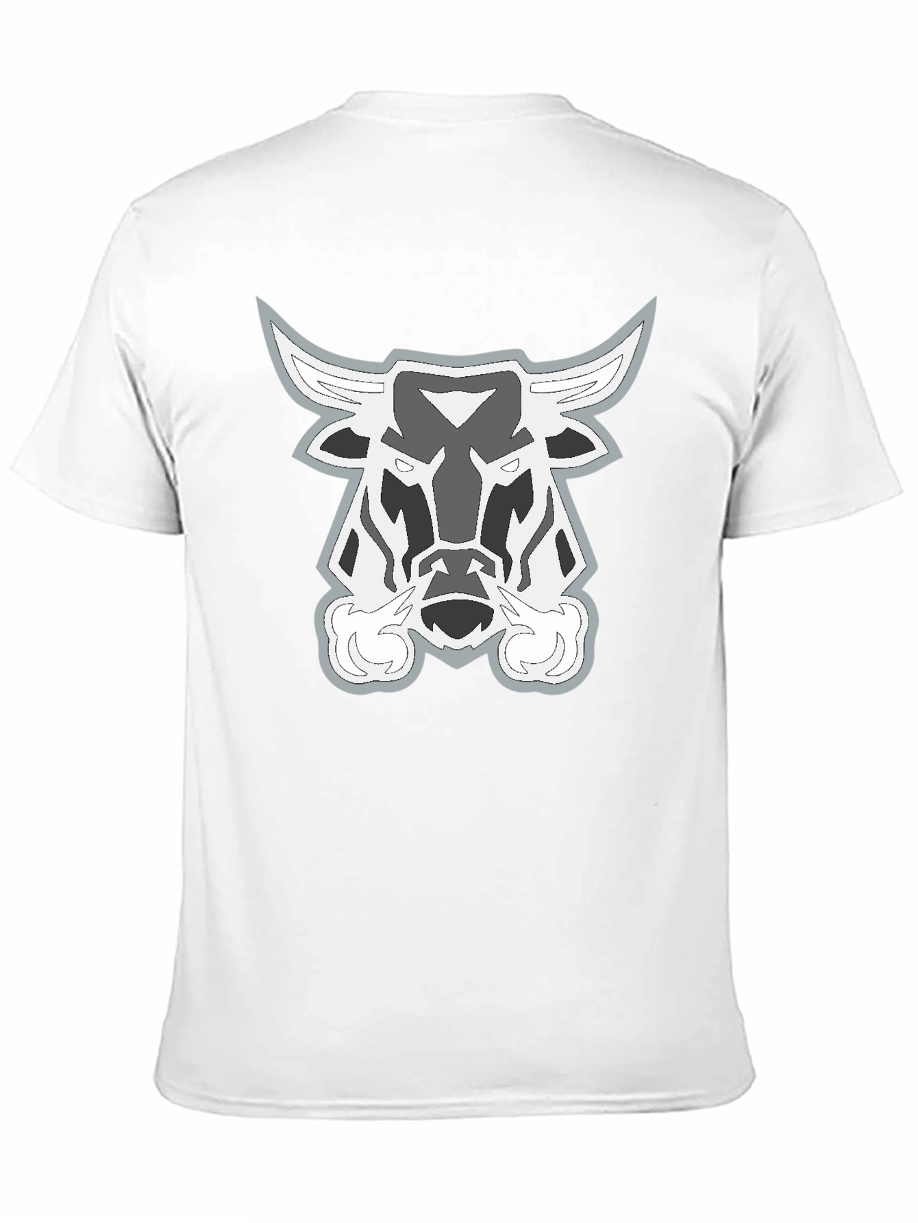 Black T-Shirt with Bull Head Graphic