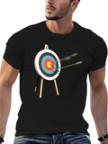Archery Target Graphic Tee - Black Casual T-Shirt