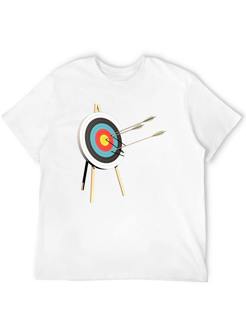 Archery Target Graphic Tee - Black Casual T-Shirt