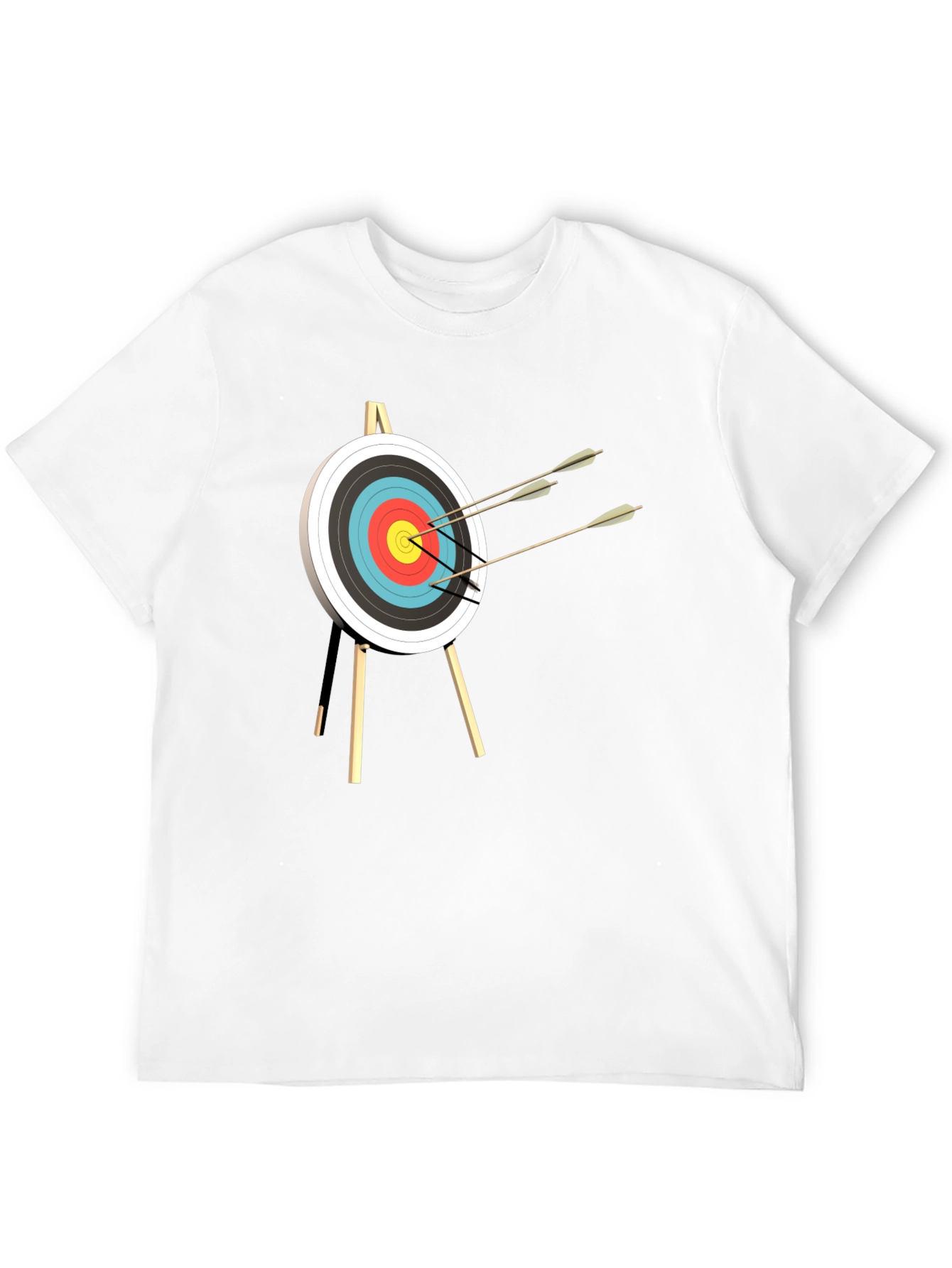 Archery Target Graphic Tee - Black Casual T-Shirt