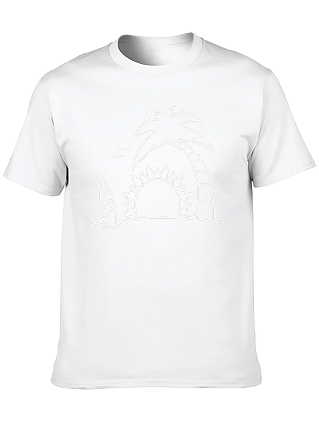 Tropical Beach Graphic Tee - Relaxed Fit