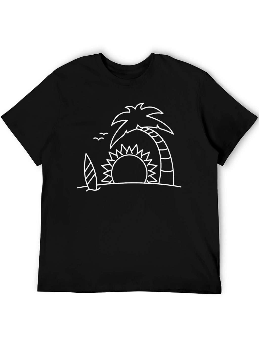 Tropical Beach Graphic Tee - Relaxed Fit