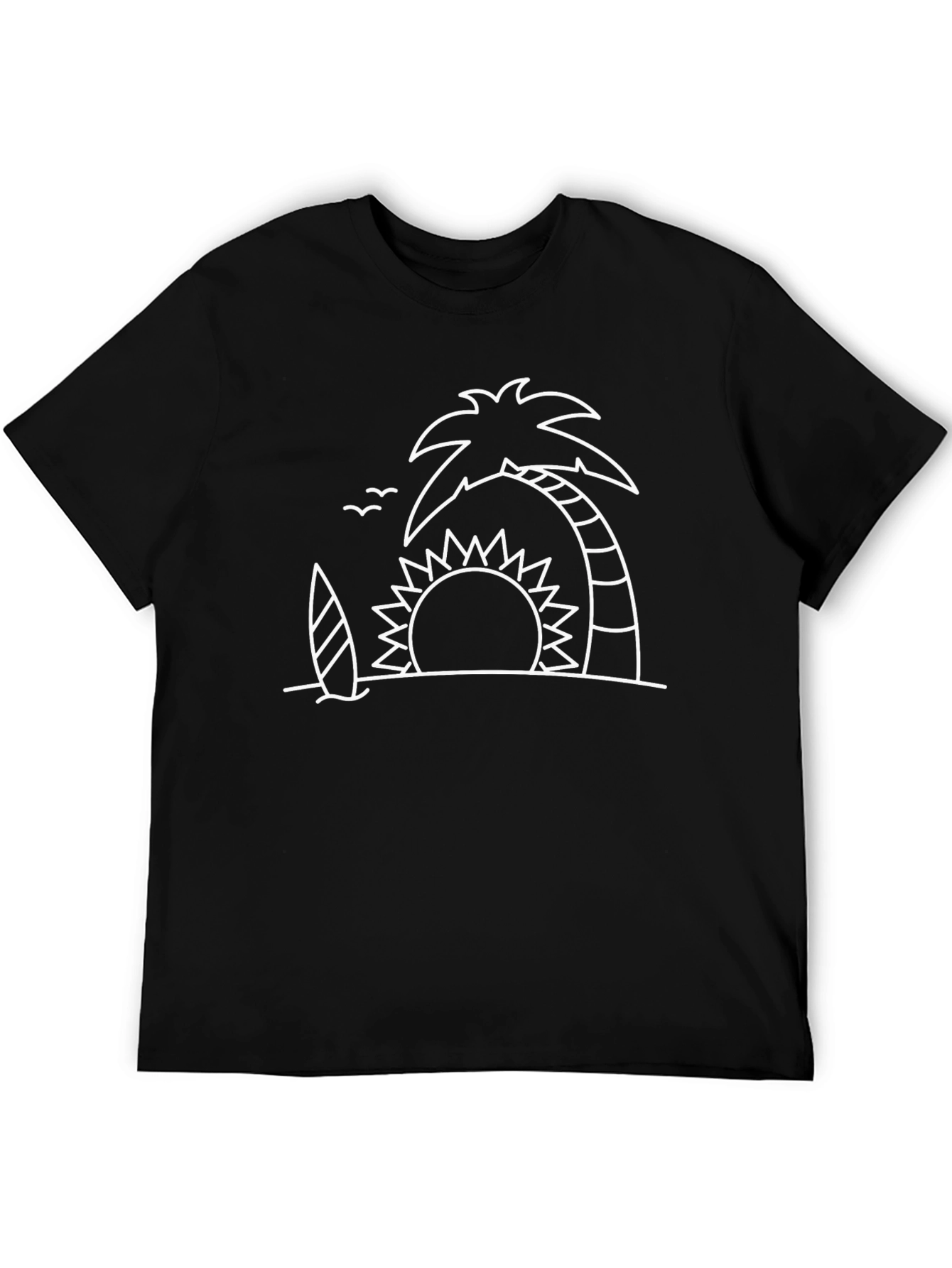 Tropical Beach Graphic Tee - Relaxed Fit