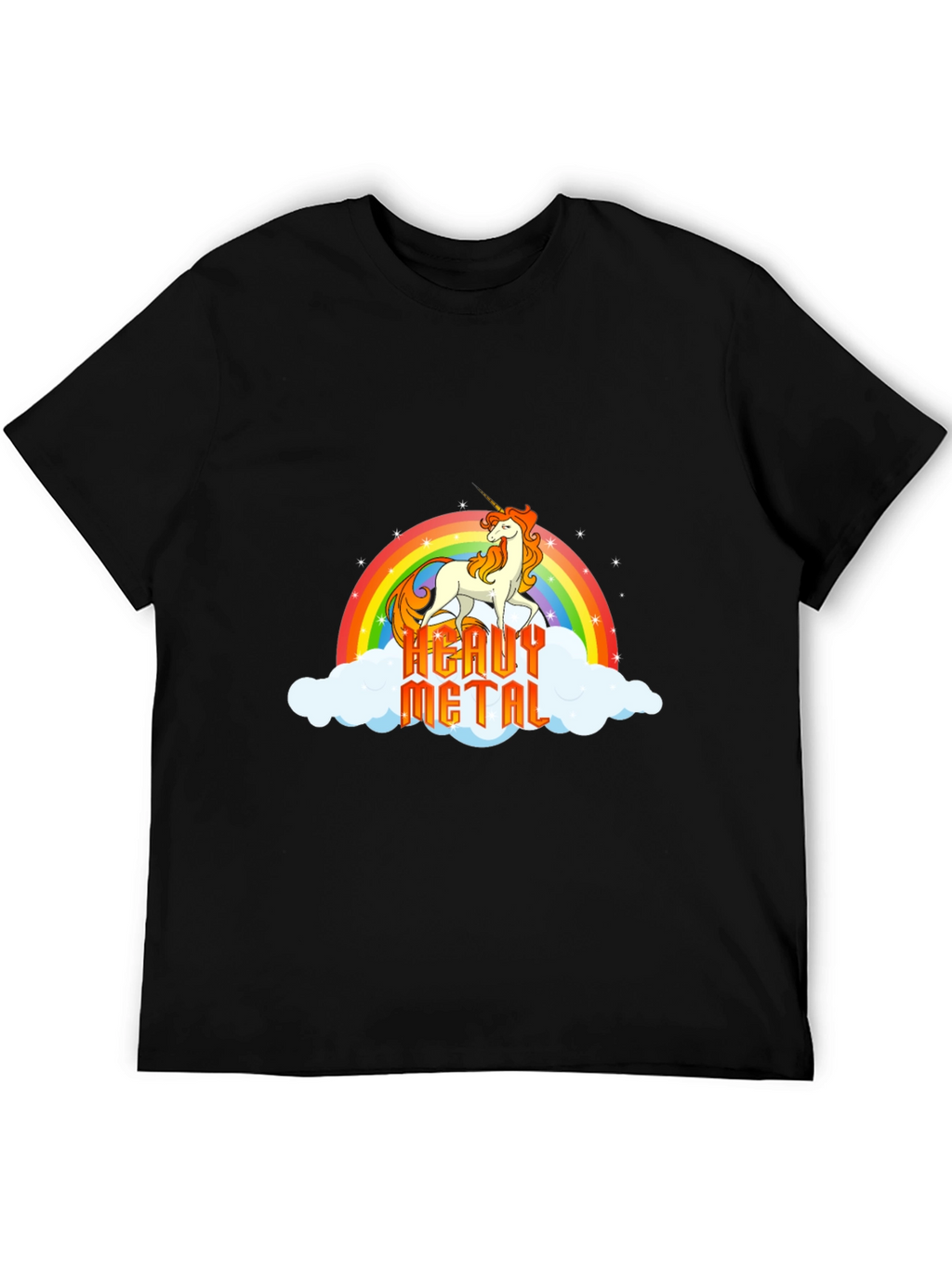 Heavy Metal Unicorn Rainbow T-Shirt