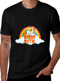Heavy Metal Unicorn Rainbow T-Shirt