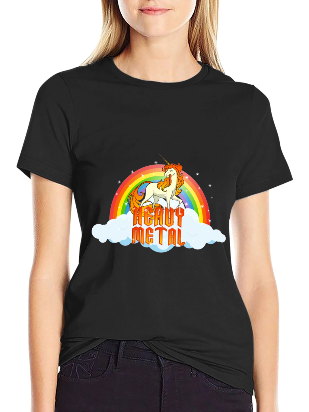 Heavy Metal Unicorn Rainbow T-Shirt