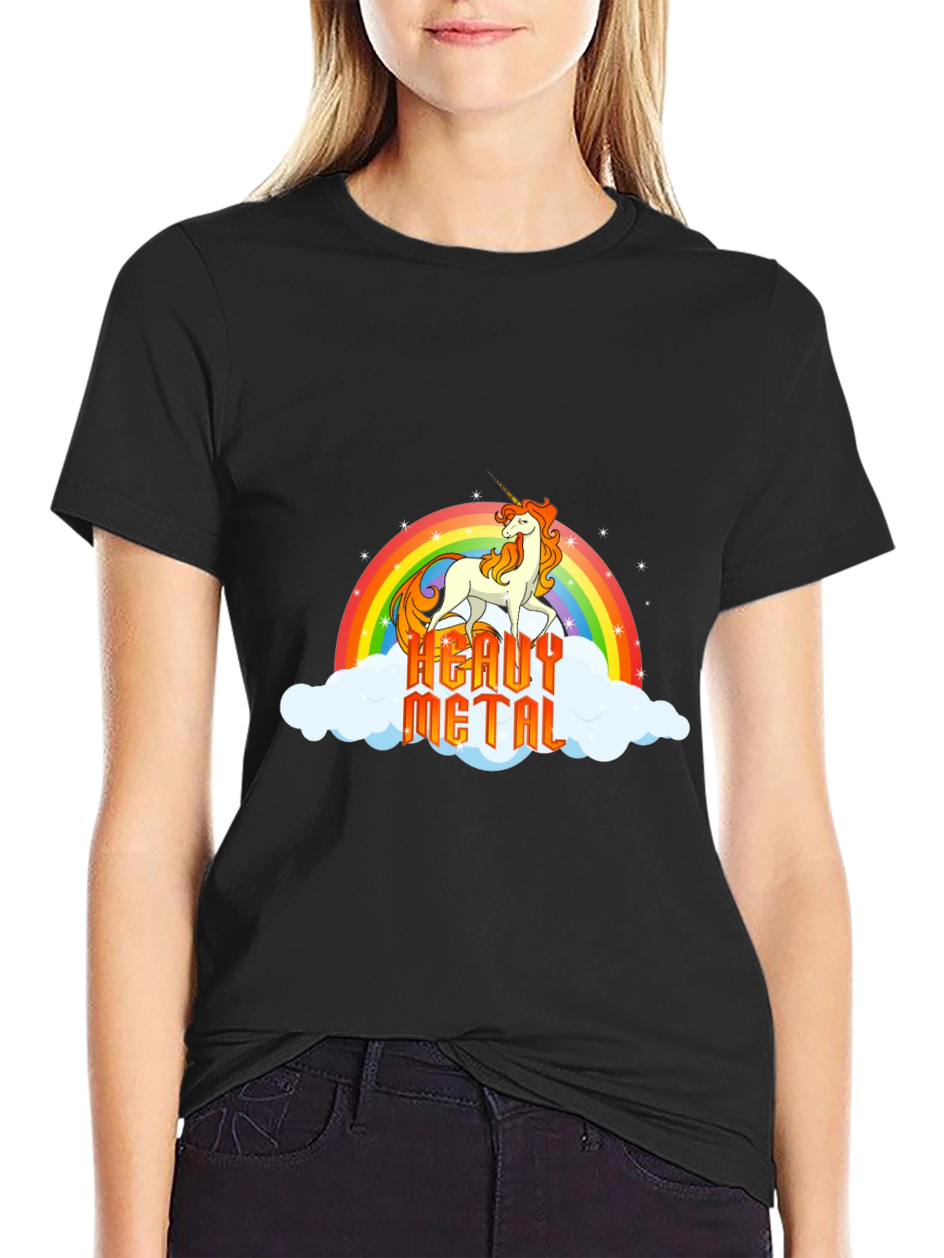 Heavy Metal Unicorn Rainbow T-Shirt