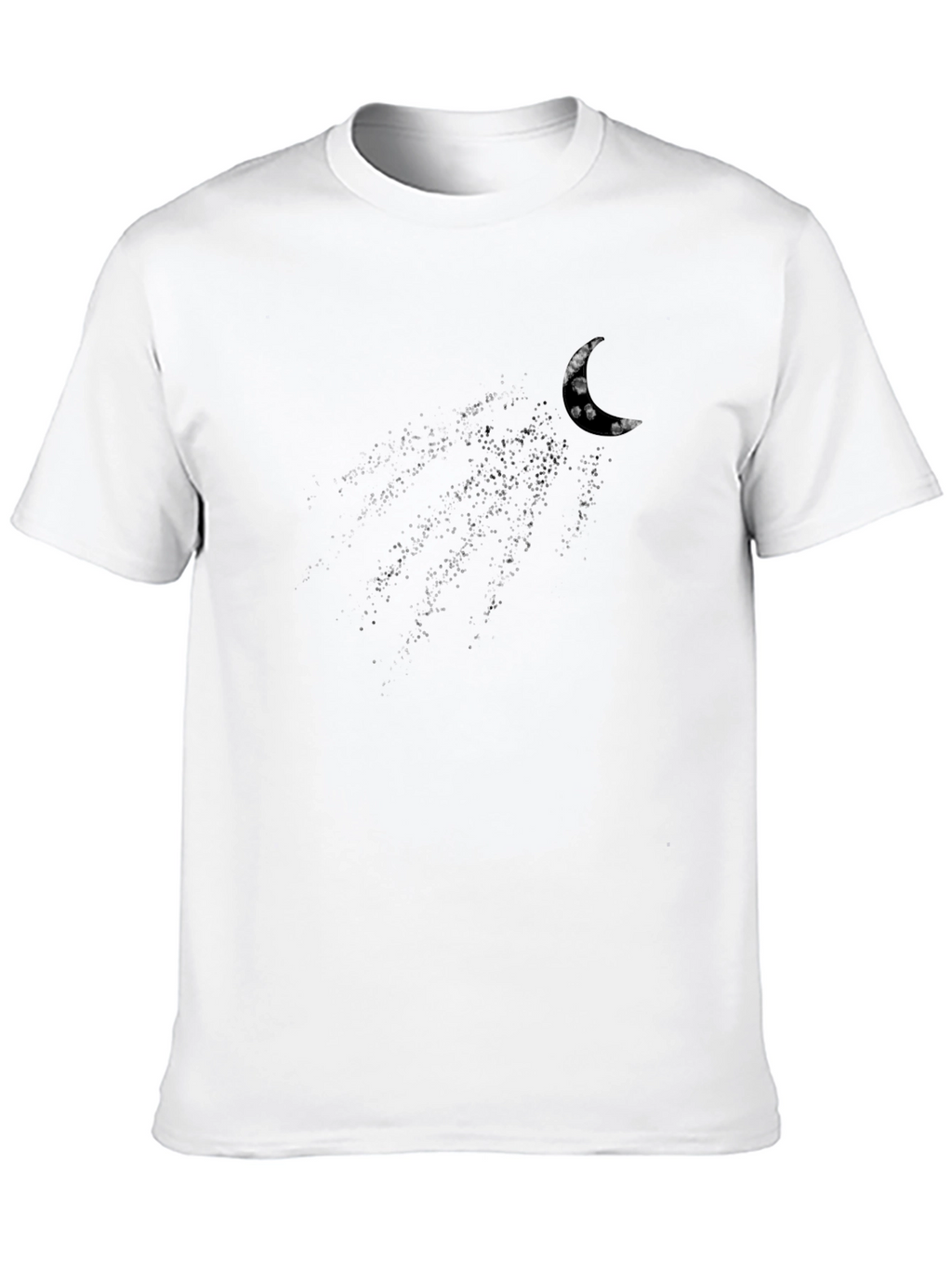 Mens Black Crescent Moon Graphic T-Shirt