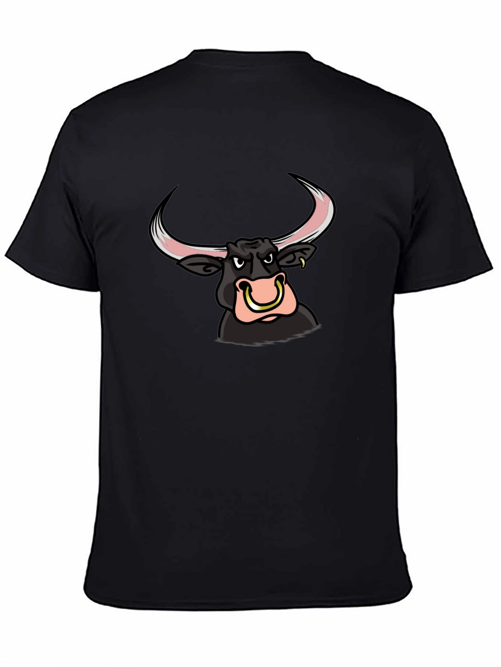 Black Bull Cartoon Graphic Tee