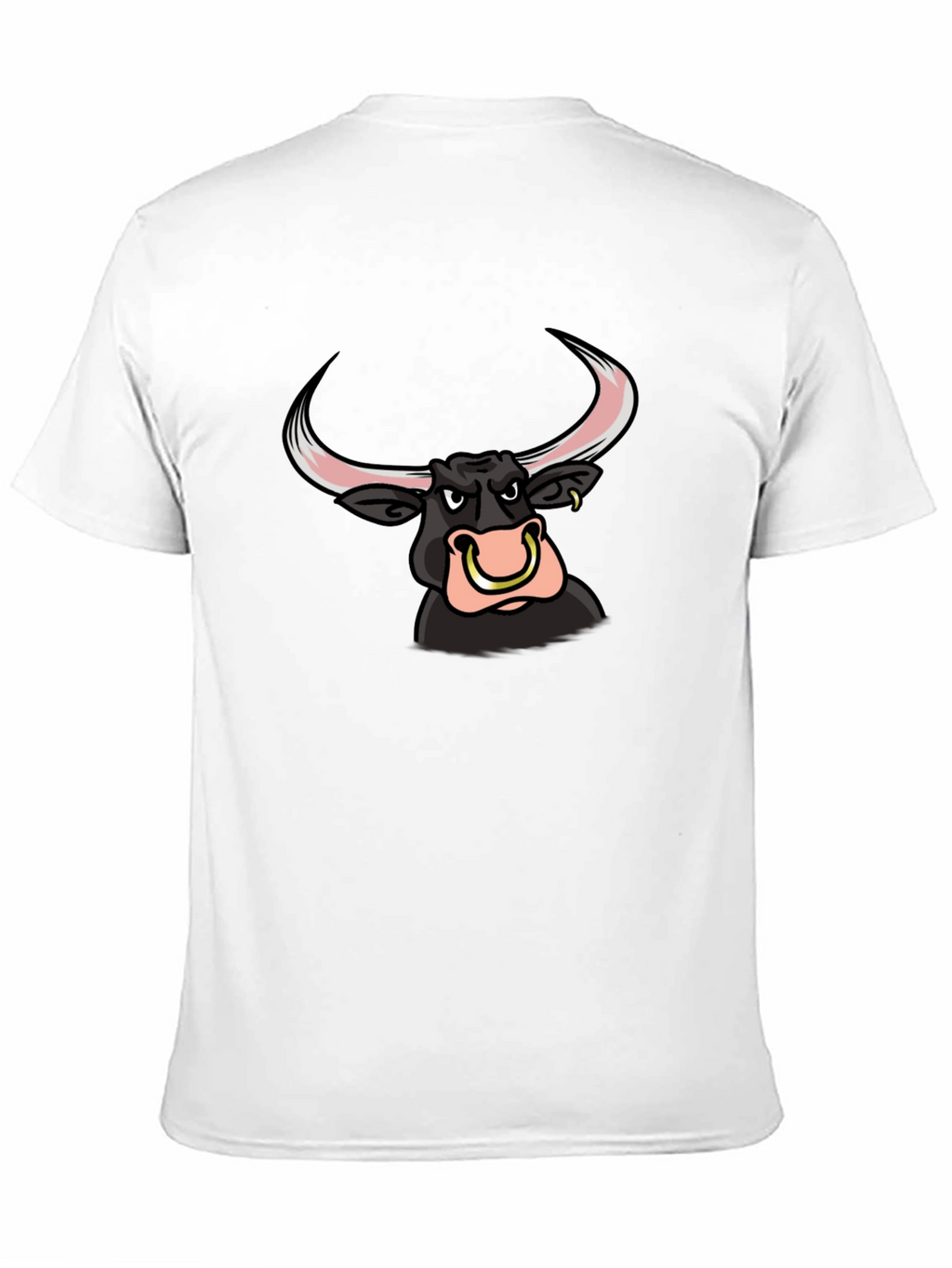 Black Bull Cartoon Graphic Tee