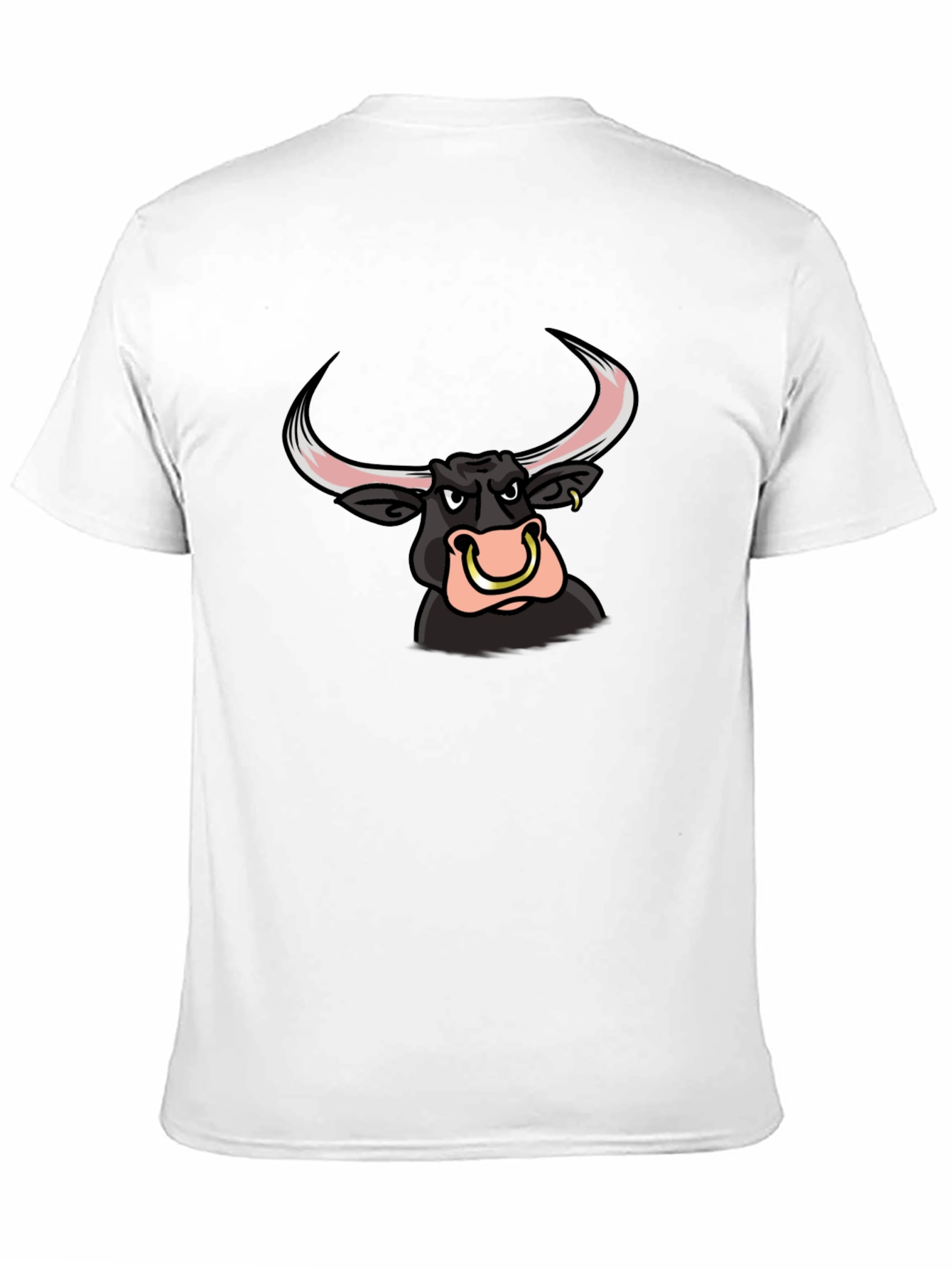Black Bull Cartoon Graphic Tee