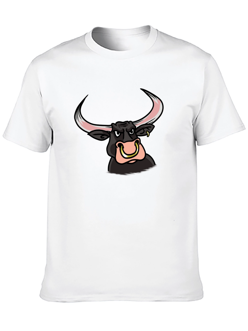 Black Bull Cartoon Graphic Tee