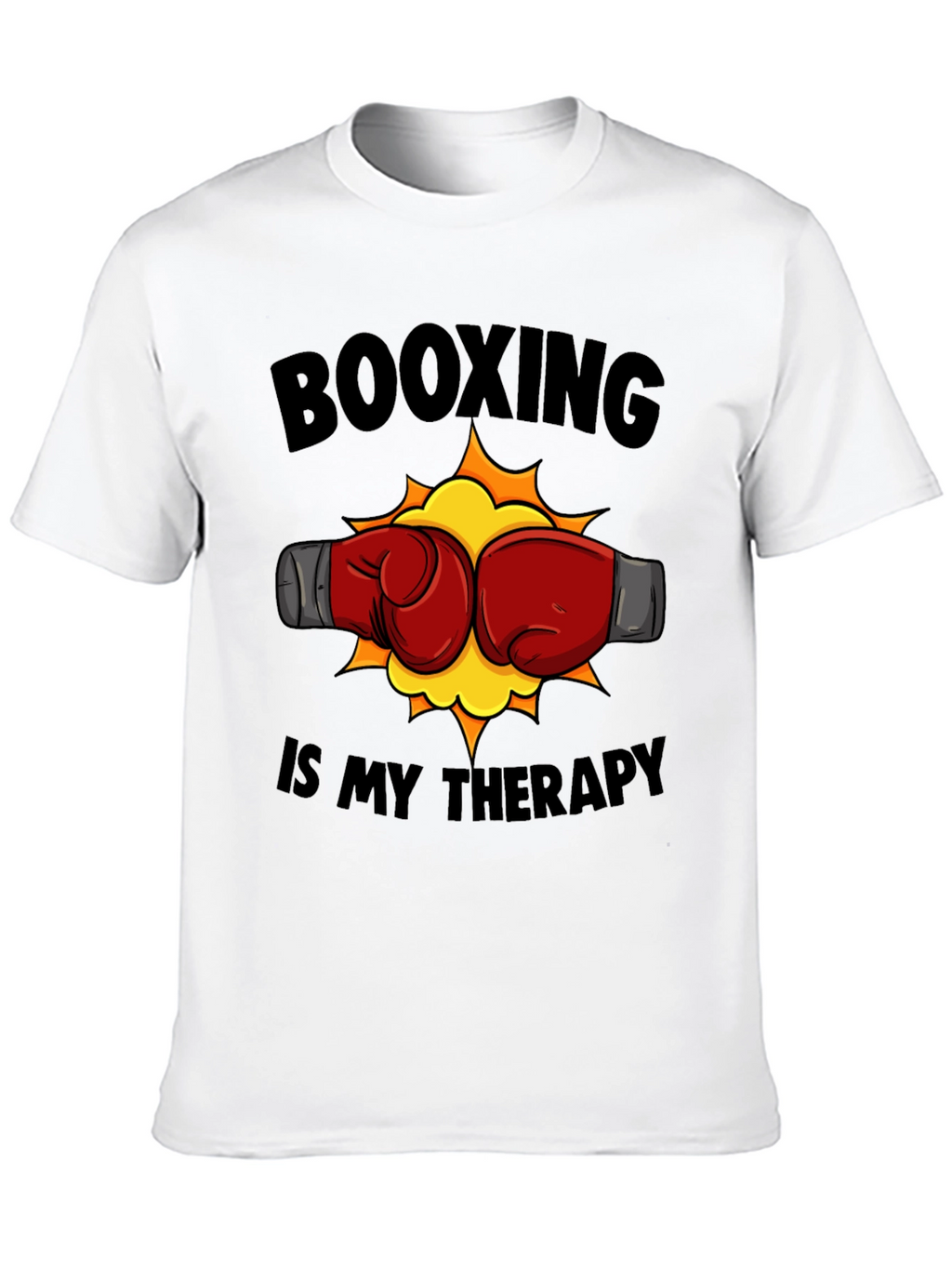 Booxing Is My Therapy Black T-Shirt