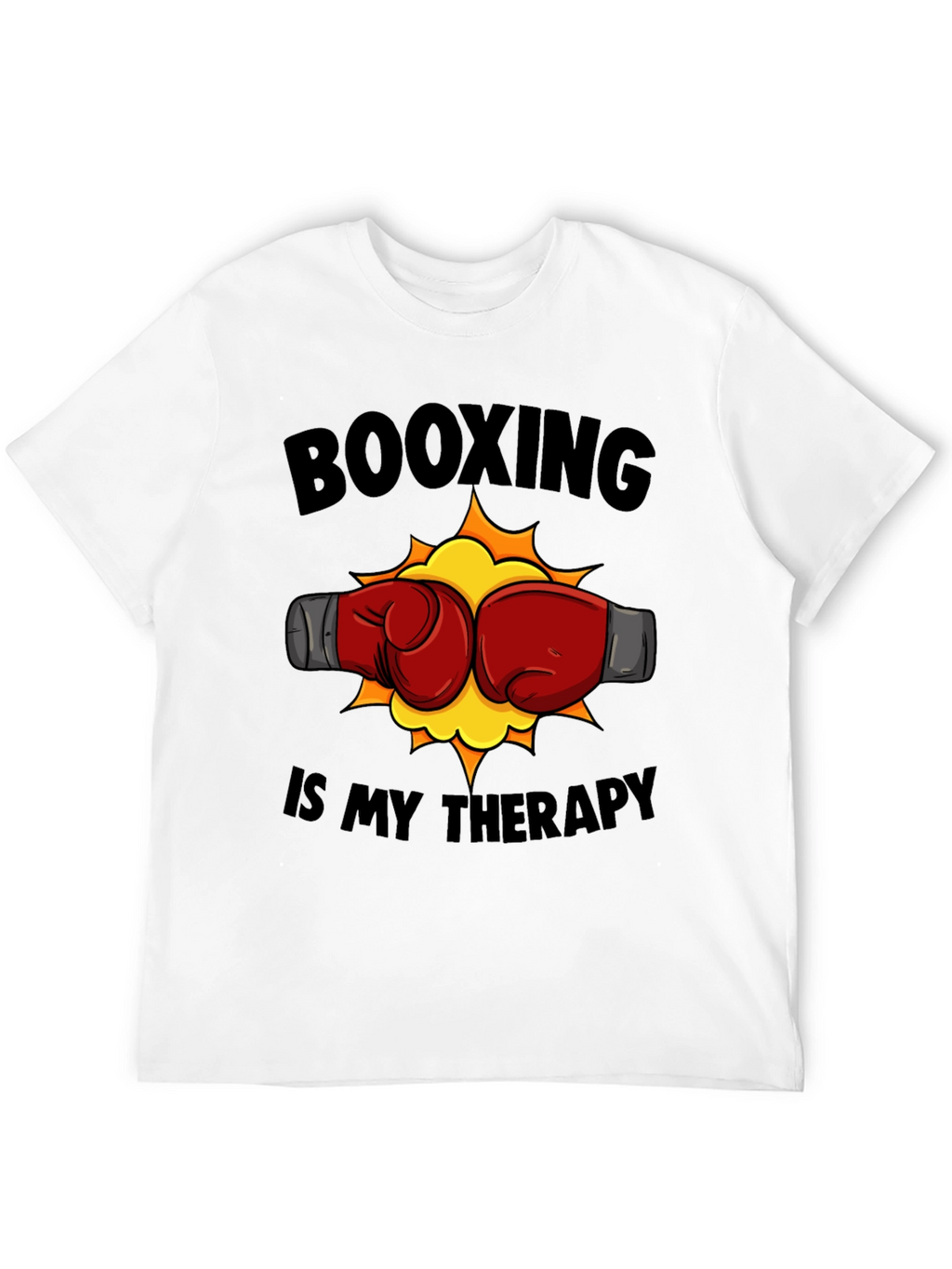 Booxing Is My Therapy Black T-Shirt