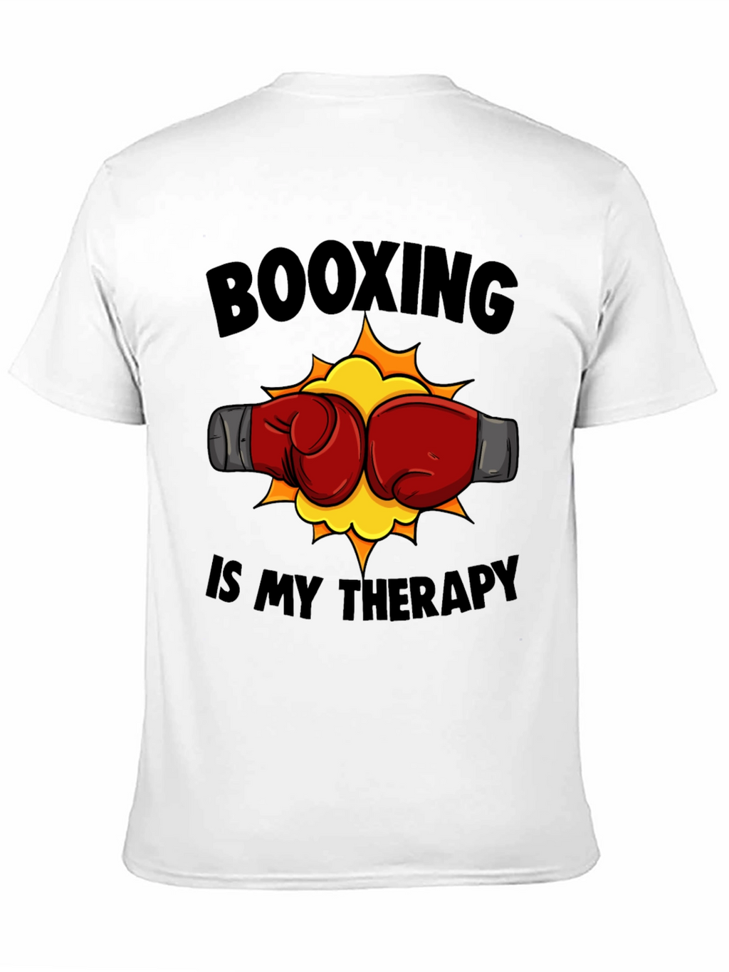 Booxing Is My Therapy Black T-Shirt