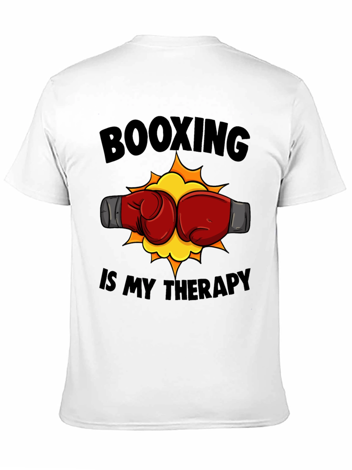 Booxing Is My Therapy Black T-Shirt
